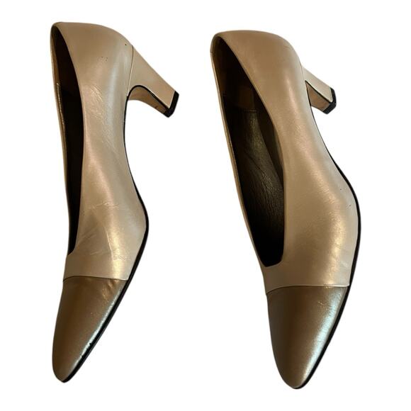 MAGIK BY AMALFI VINTAGE ITALY LEATHER SOLES womens shoes SIZE 8.5 AA HEELS - Picture 3 of 8